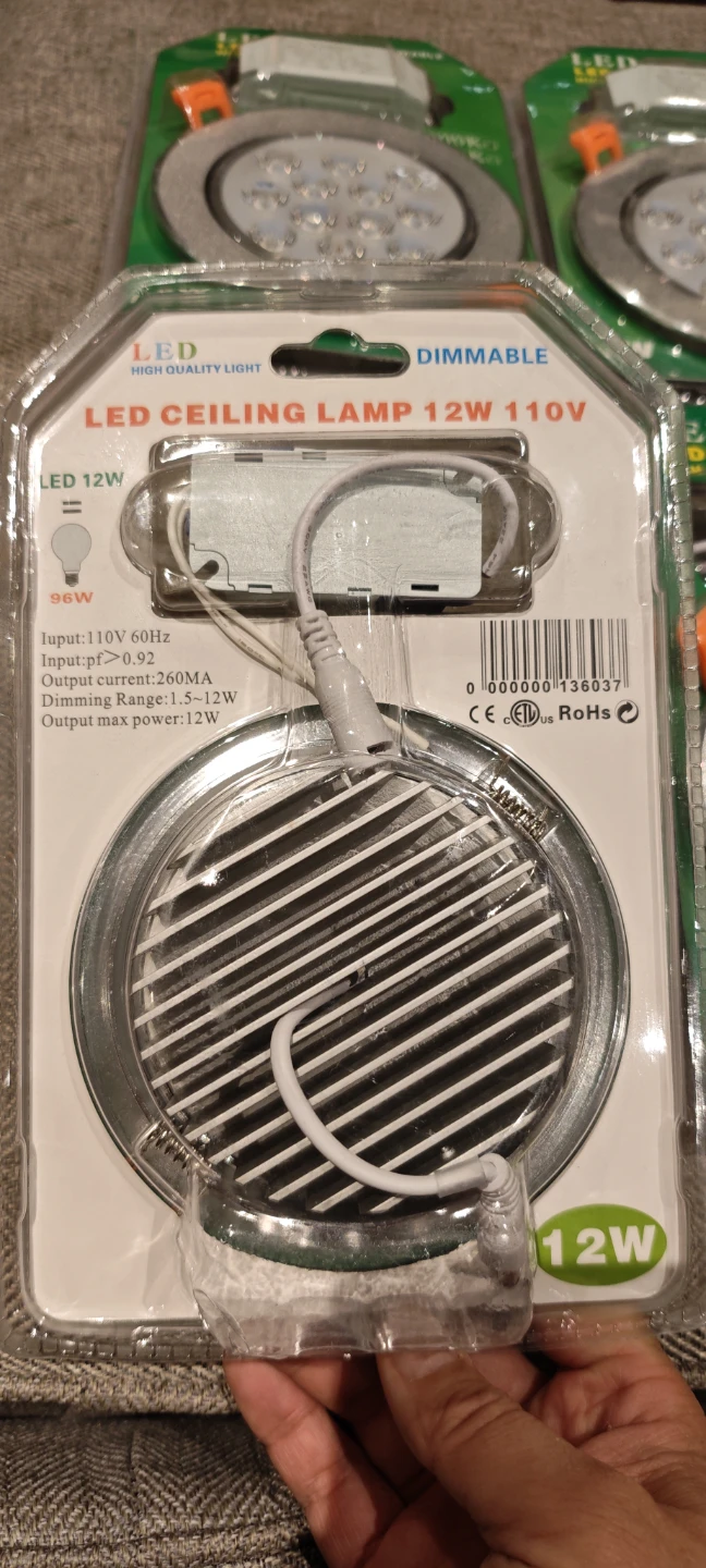 LED Ceiling Lamp 12W Dimmable 6000K $10/1 or $30/4 - photo 5