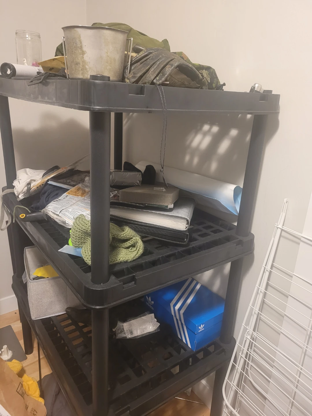 Black Plastic Storage Shelving Units