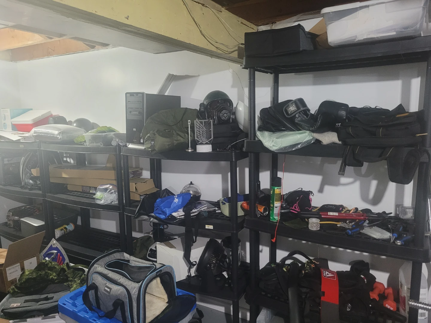 Black Plastic Storage Shelving Units - photo 2