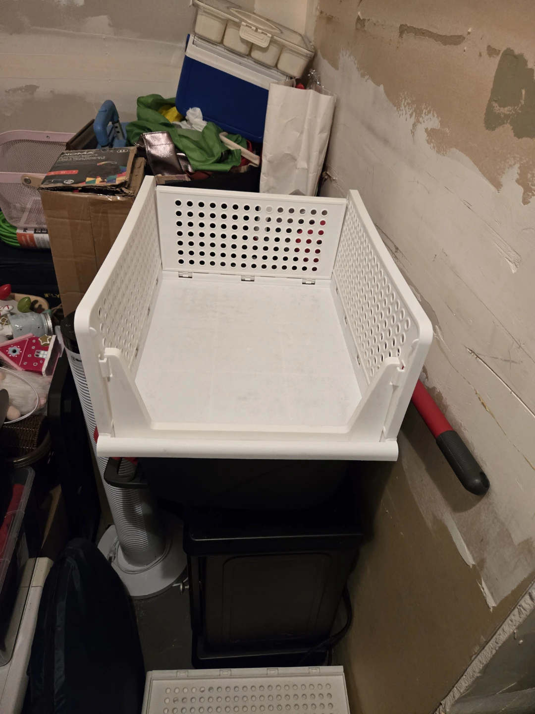 White Stackable Storage Bins