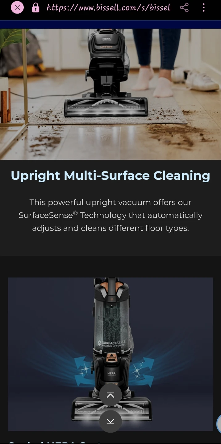 Bissell SurfaceSense Allergen Lift-Off Pet Vacuum Cleaner 3418B - photo 3