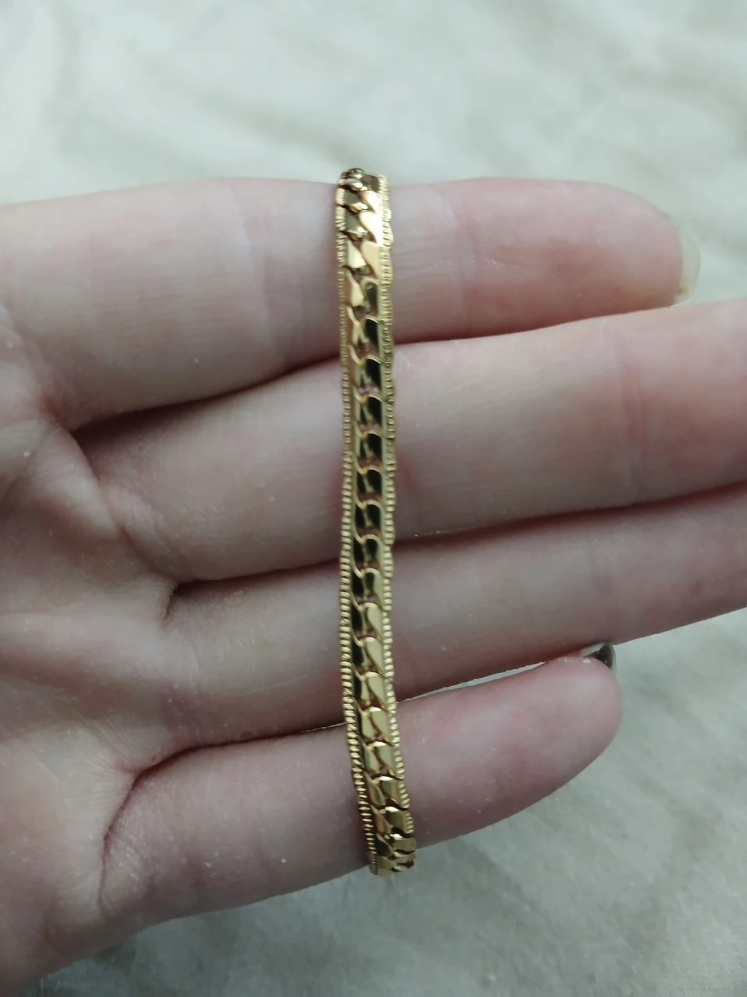 18K Gold Plated 316L Stainless Steel Snake Chain Bracelet - photo 4