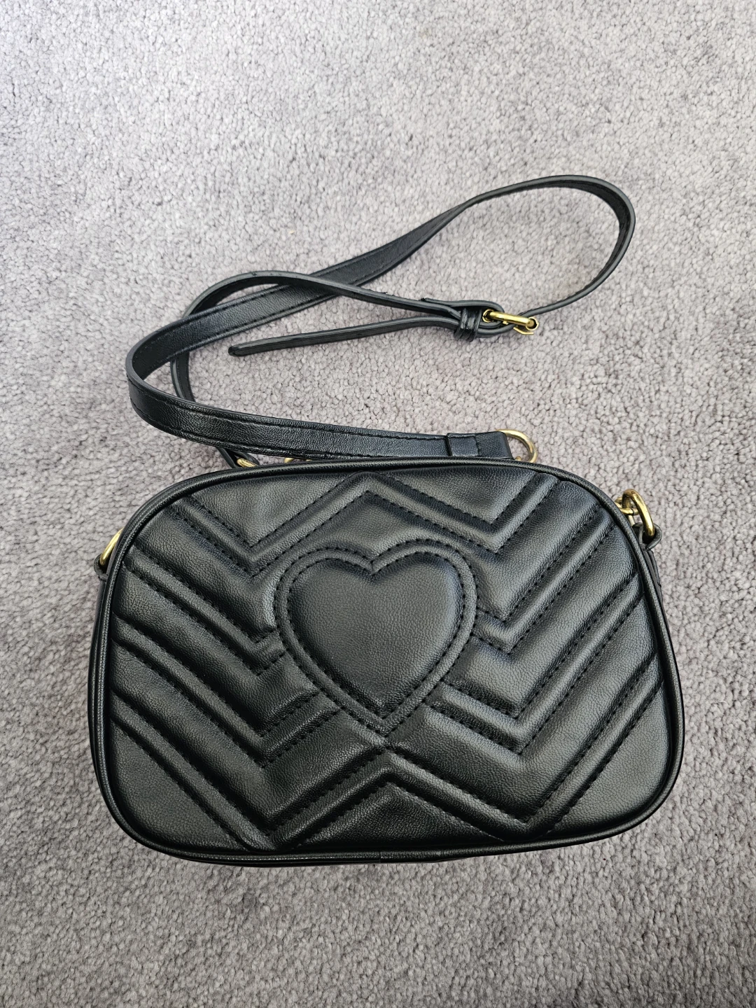 Black Quilted Crossbody Bag (Gucci Inspired) - photo 2