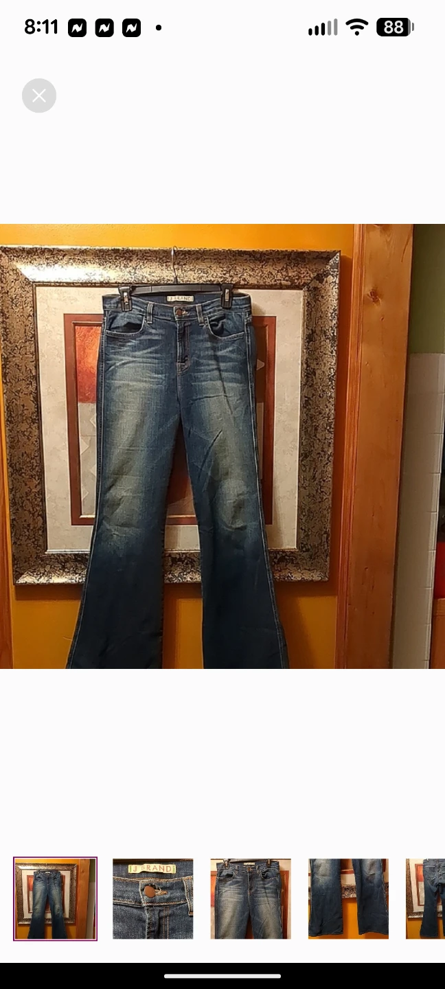 Brand Blue Flare Wide Leg Jeans