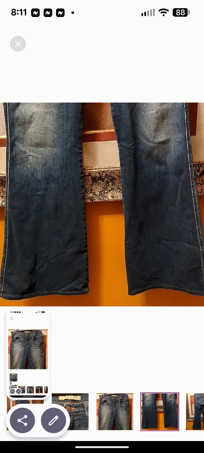 Brand Blue Flare Wide Leg Jeans - photo 4