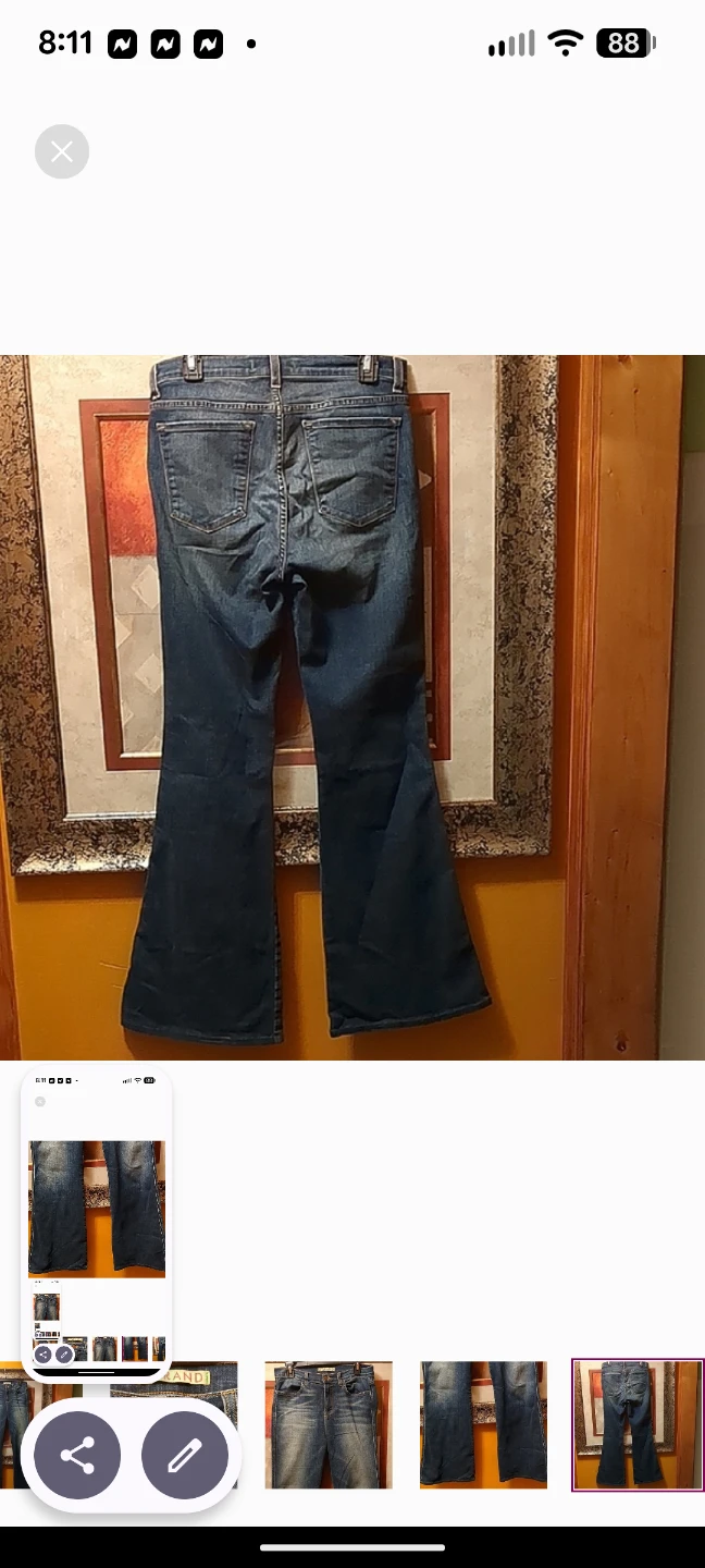 Brand Blue Flare Wide Leg Jeans - photo 5