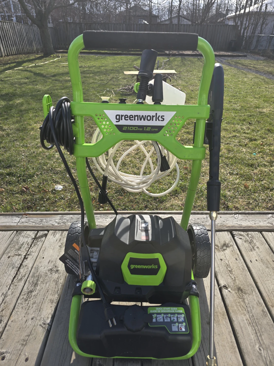 Greenworks 2100 PSI 1.2 GPM Electric Pressure Washer