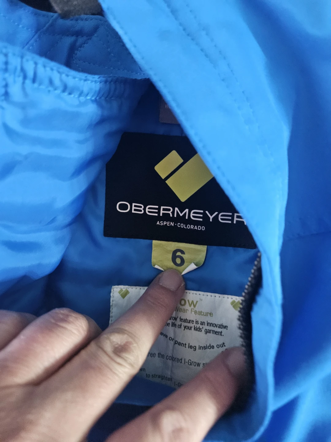 Obermeyer Kids Blue Snow Bib Ski Pants Size 6 - photo 5