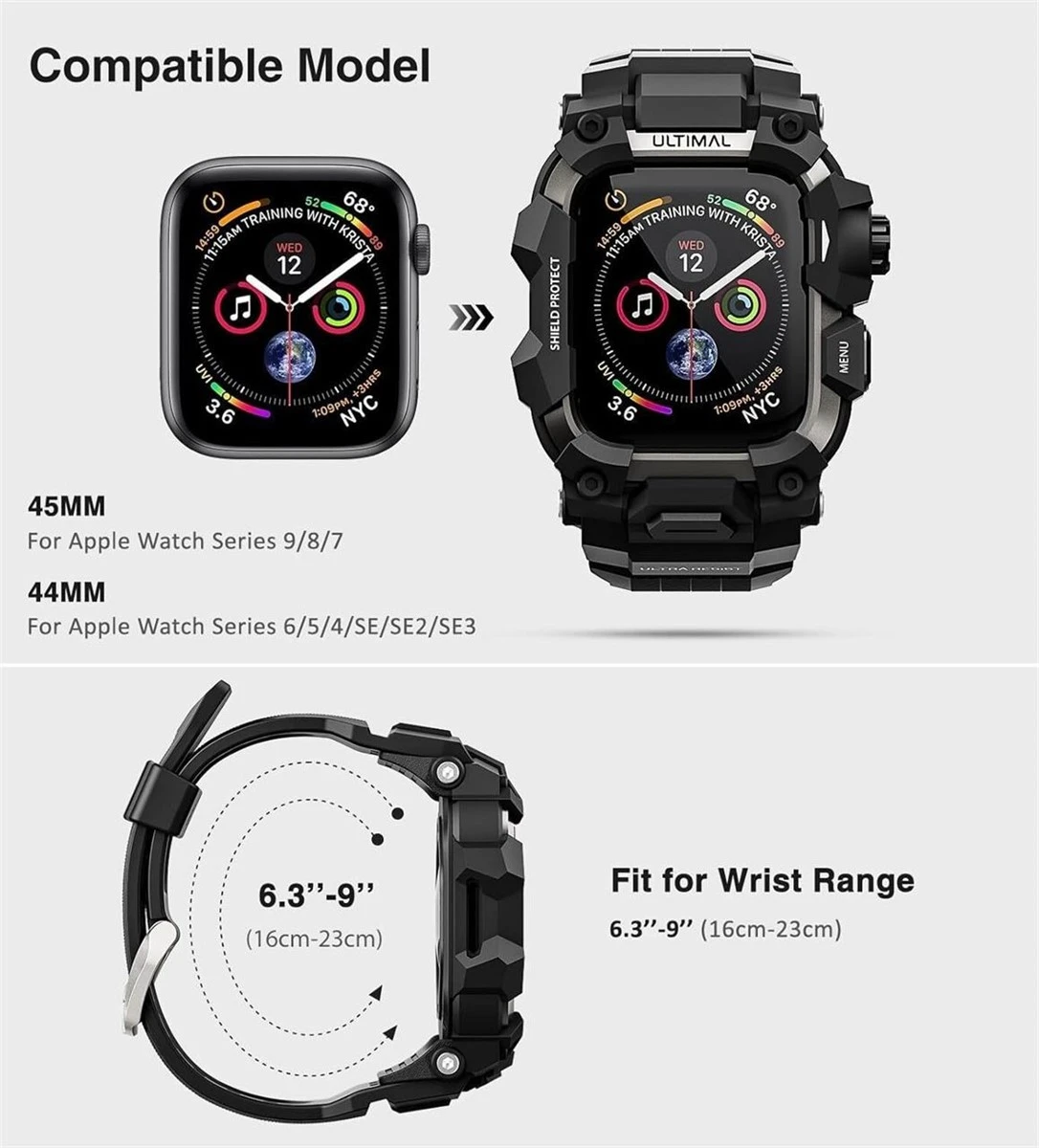 ULTIMAL Protective Case Band for Apple Watch 44mm / 45mm - photo 2