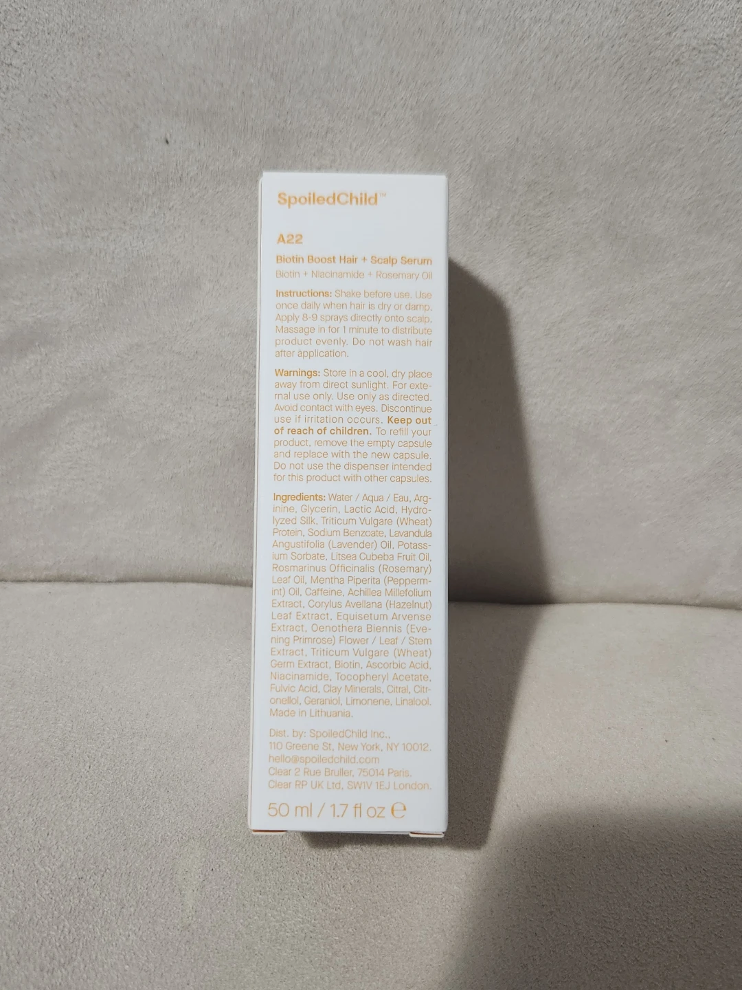 SpoiledChild A22 Biotin Boost Hair + Scalp Serum 1.7 fl oz - photo 2