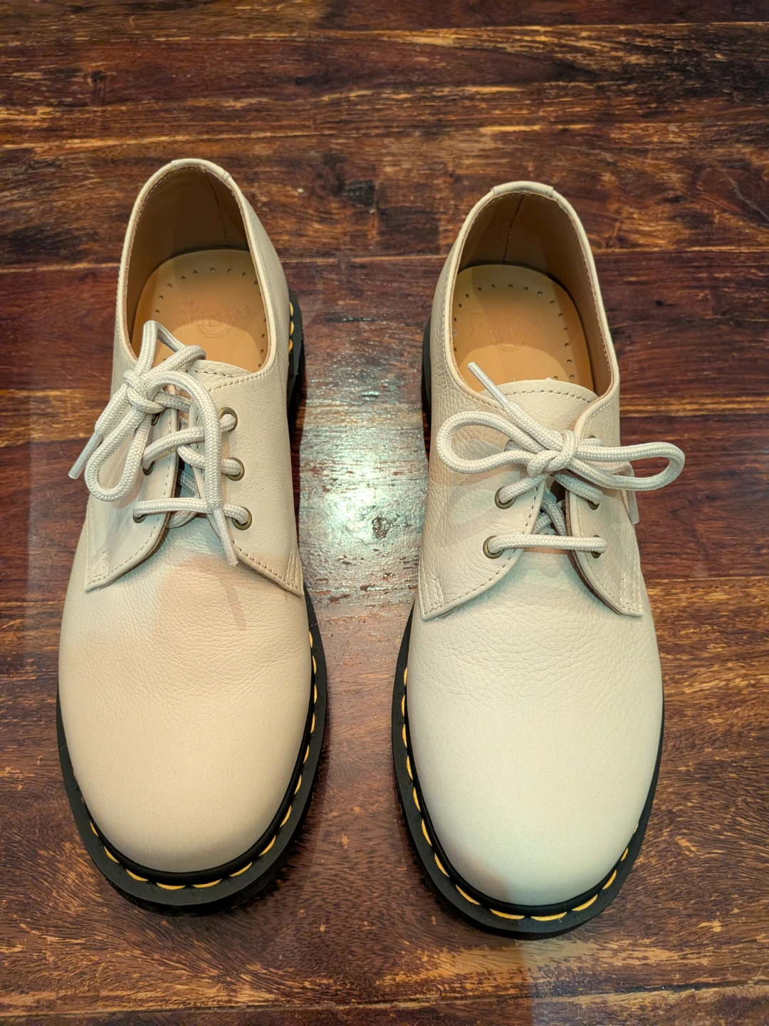 Dr. Martens 1461 Parchment Beige Leather Shoes - photo 2