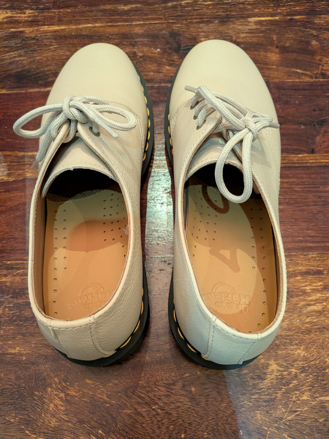 Dr. Martens 1461 Parchment Beige Leather Shoes - photo 3