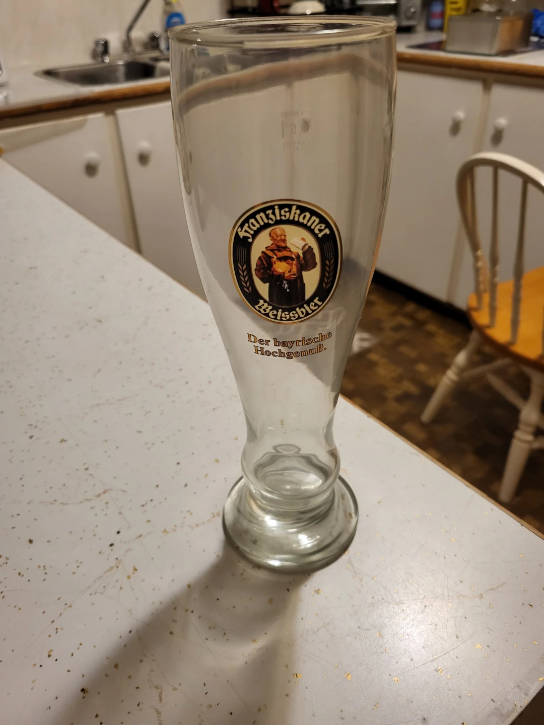 Franziskaner Weissbier wheat beer glass
