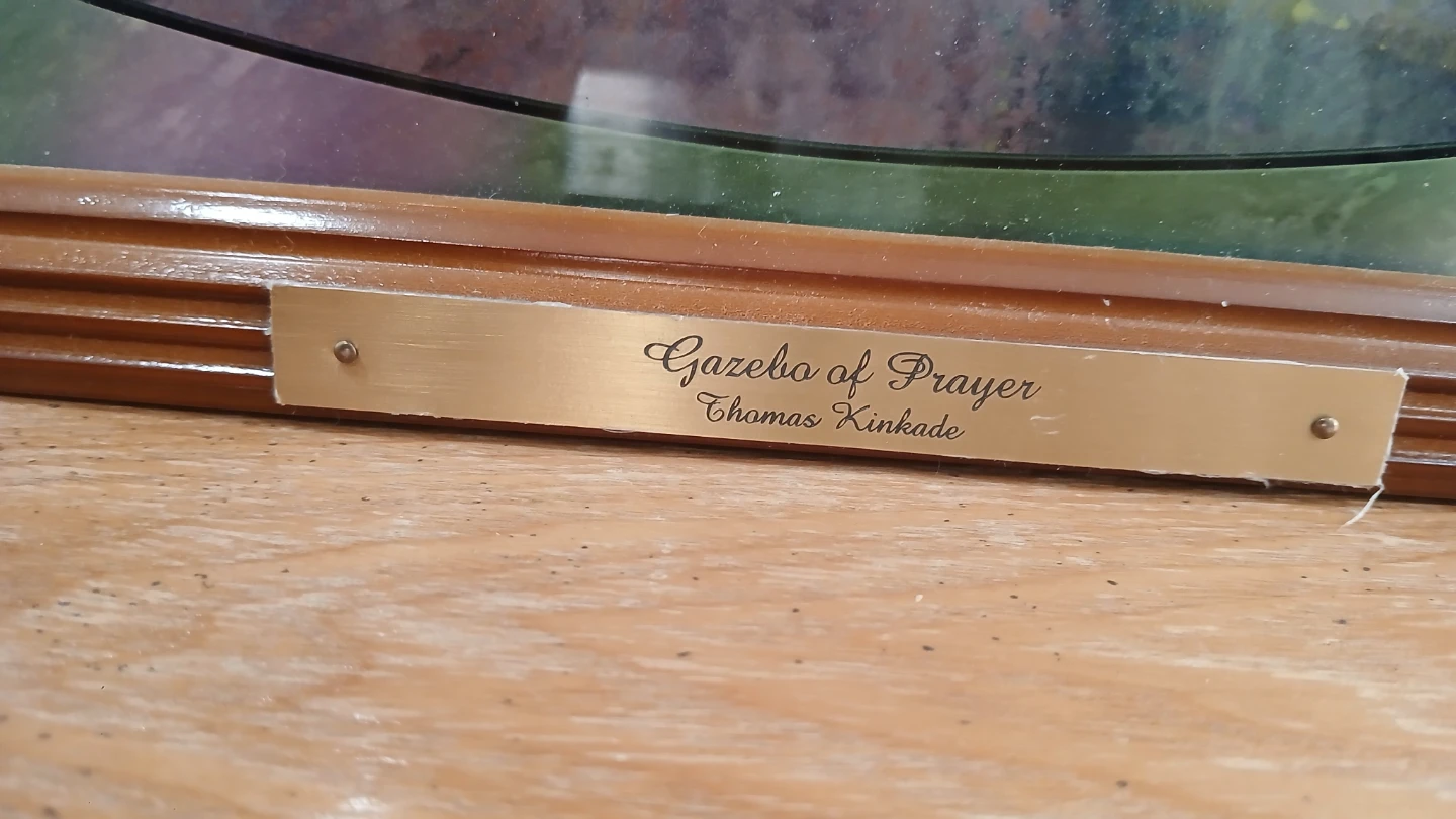 Thomas Kinkade Gazebo of Prayer Illuminating Stained Glass - photo 2