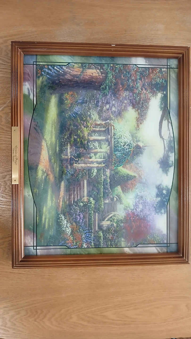 Thomas Kinkade Gazebo of Prayer Illuminating Stained Glass - photo 4