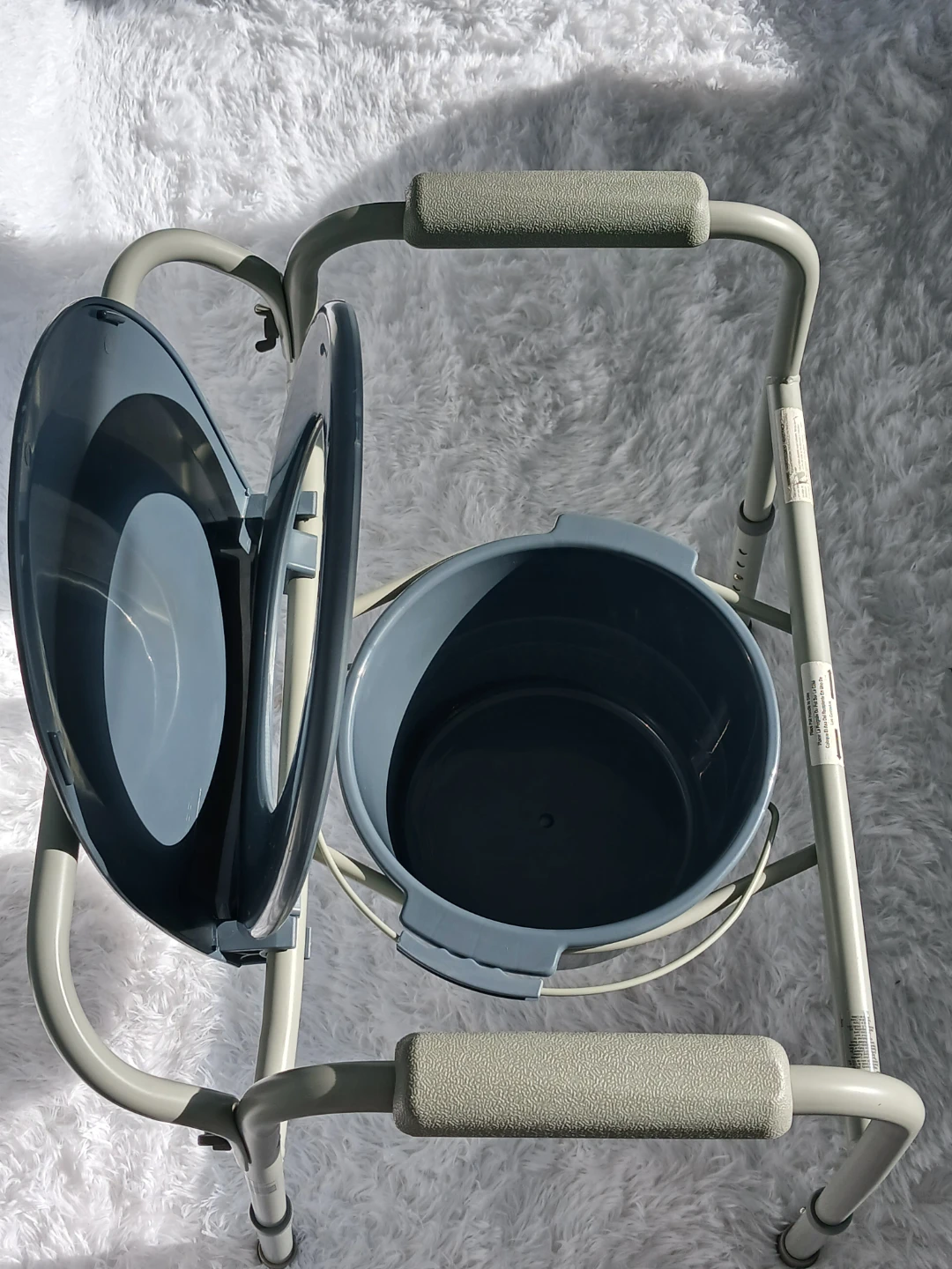 Adjustable Commode Chair with Bucket