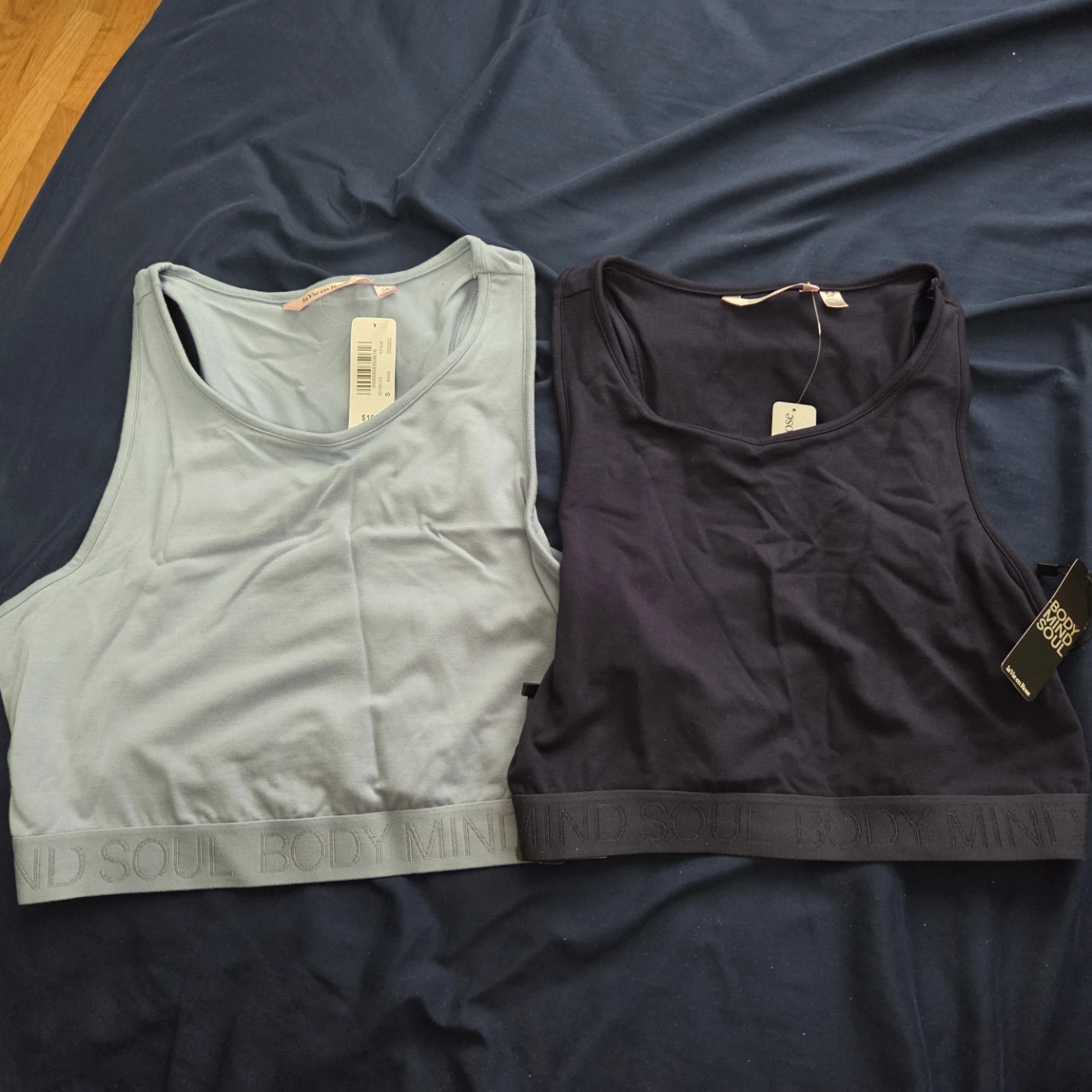 BNWT La Vie en Rose cropped bralette top- Set of 2