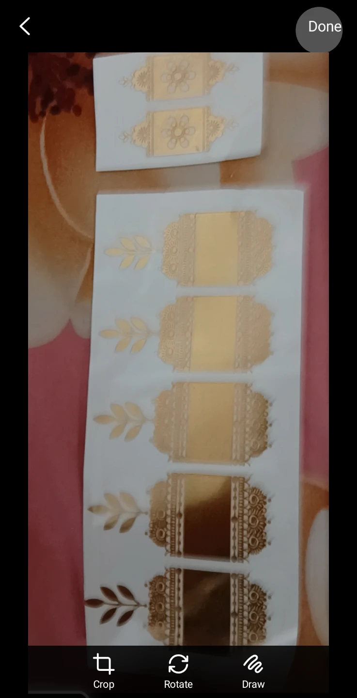 Gold Metallic Temporary Tattoos - Henna Inspired Designs - photo 2