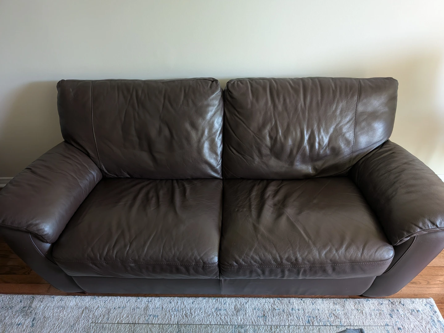Brown Leather Sofa - photo 3