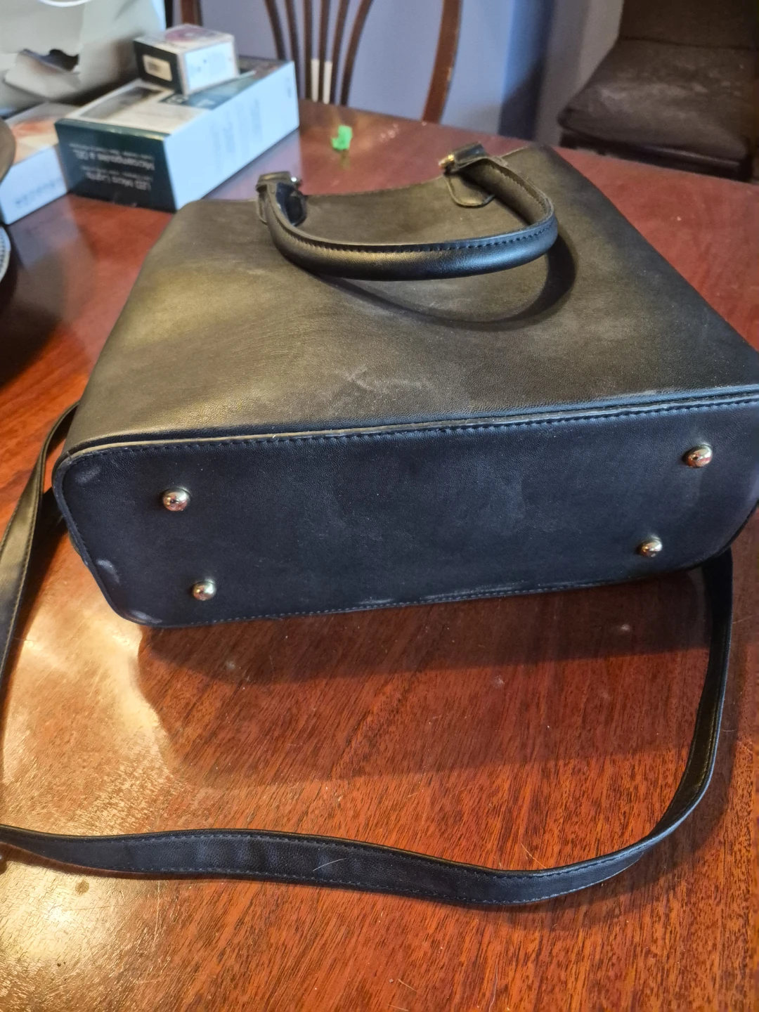 Quilted Black Handbag with Tassels - photo 4
