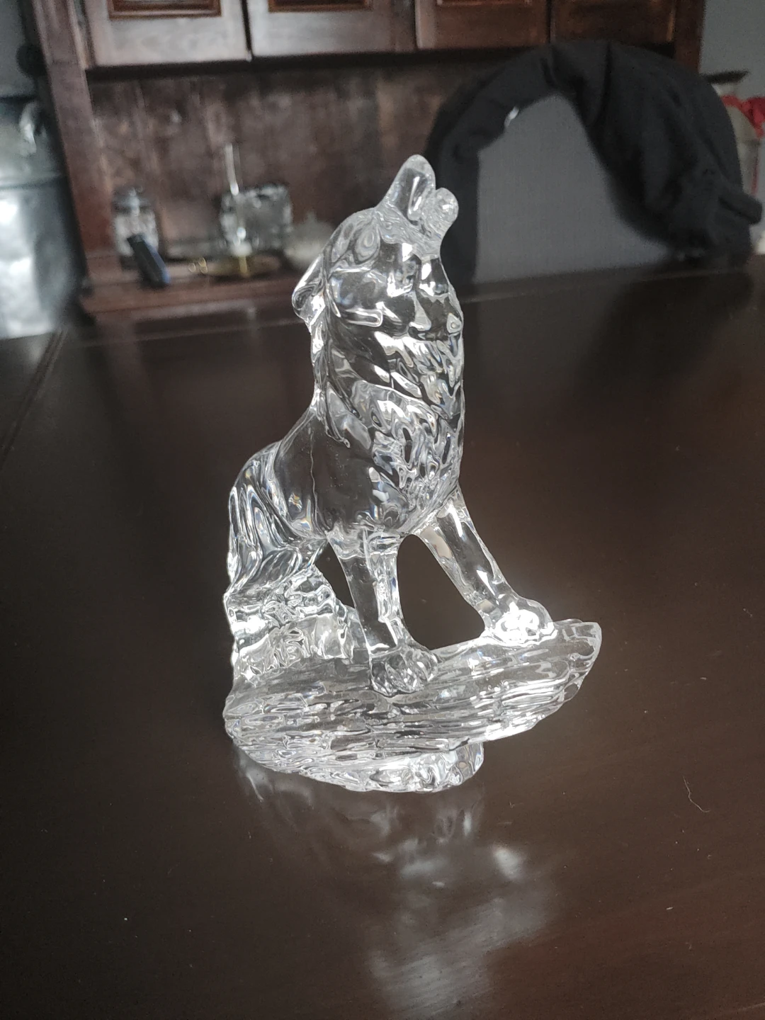 Crystal Howling Wolf Figurine - photo 3