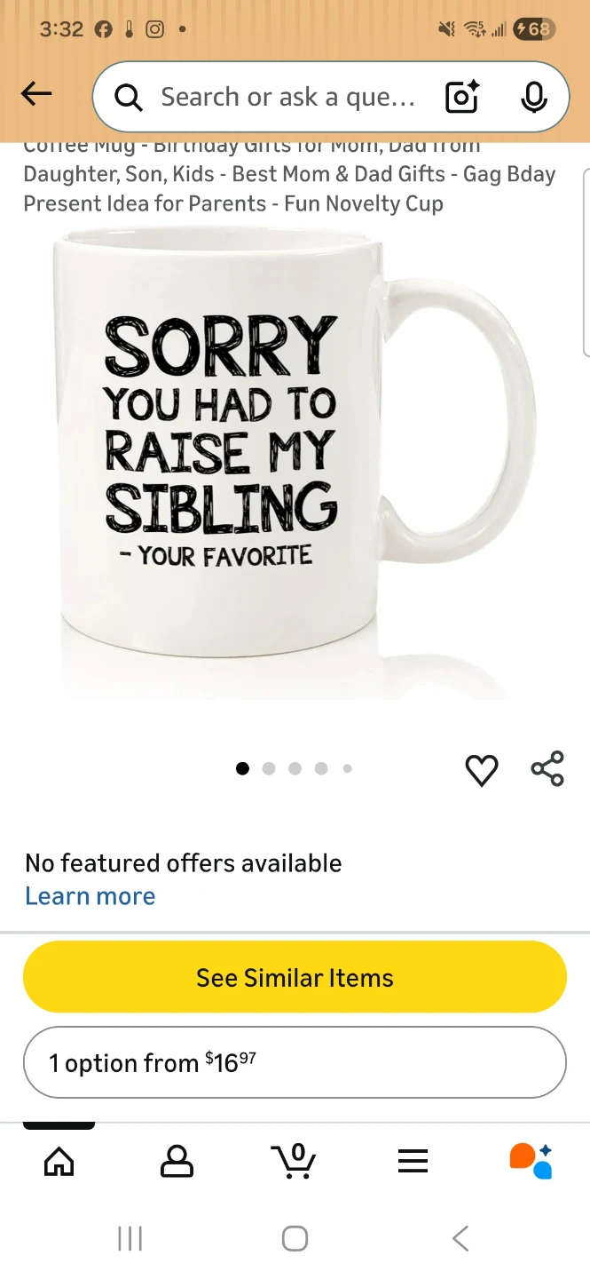 Coffee Mug - Sorry You Had to Raise My Sibling