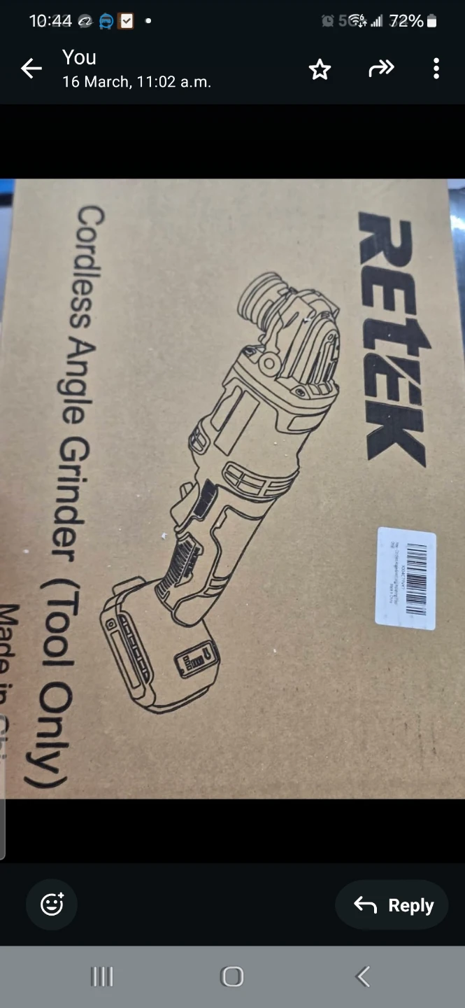 RETEK Cordless Angle Grinder (Tool Only) - photo 2