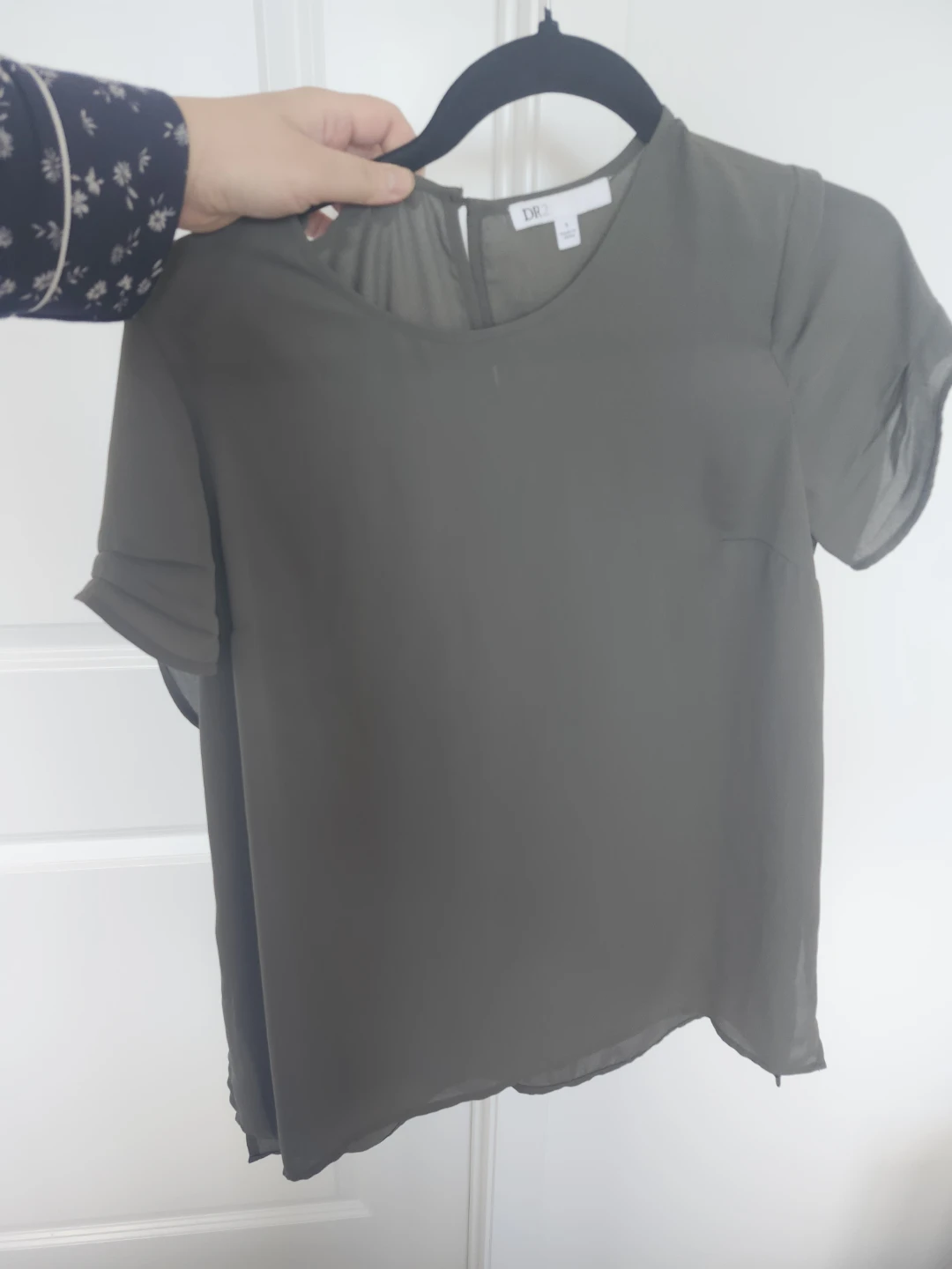Women's Olive Green Short Sleeve Top - Size S - photo 3