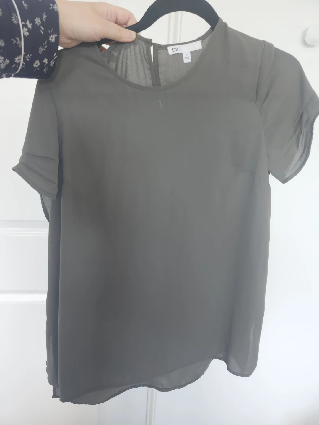 Women's Olive Green Short Sleeve Top - Size S - photo 5