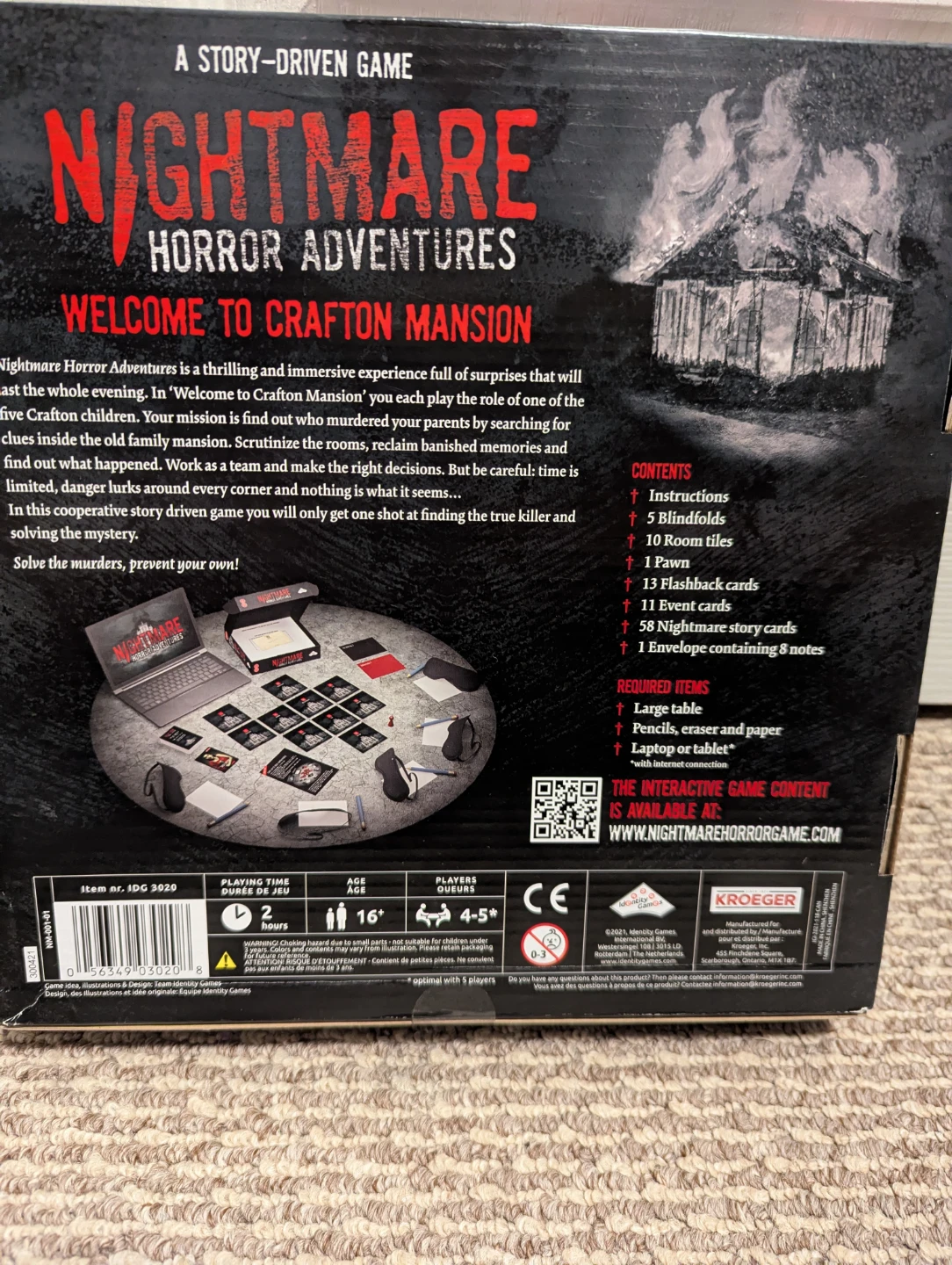 Nightmare Horror Adventures boardgame - photo 2