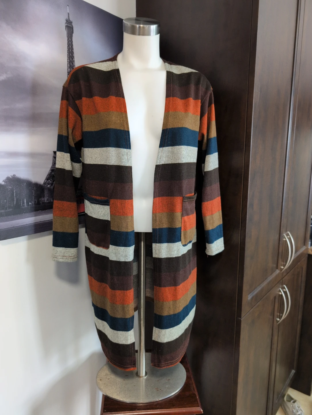 SHEIN Striped Longline Cardigan xs