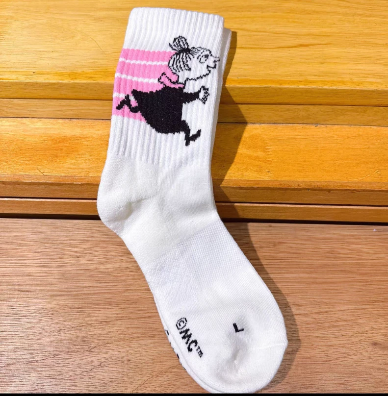 Nordic Buddies White and Pink Little My Crew Socks - photo 3
