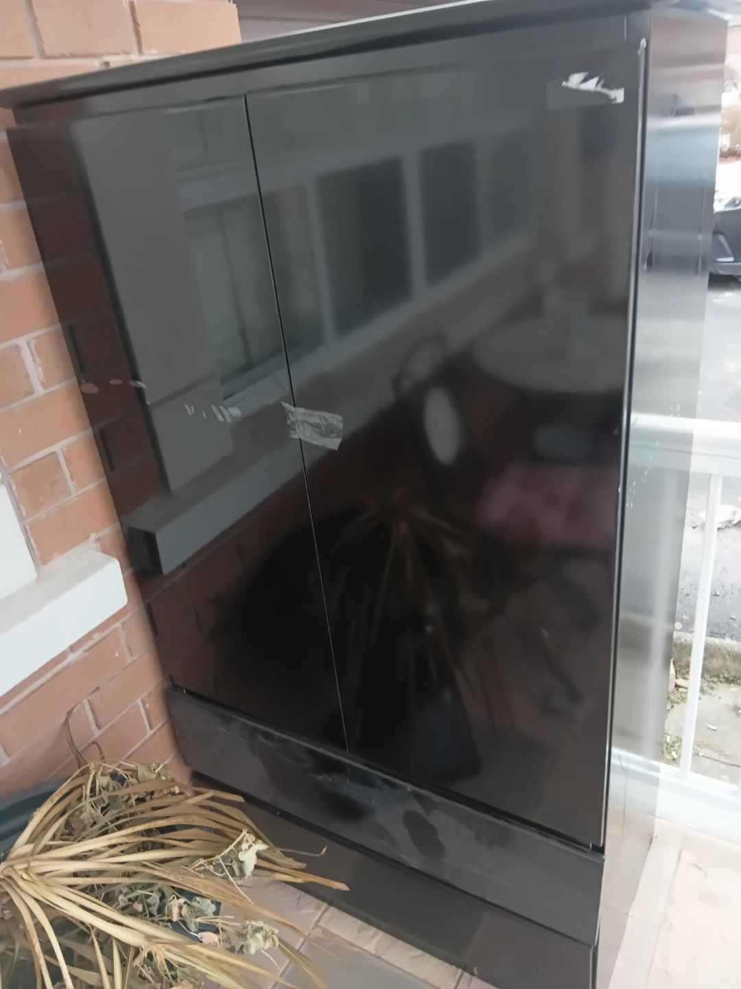 Black cabinet with two doors