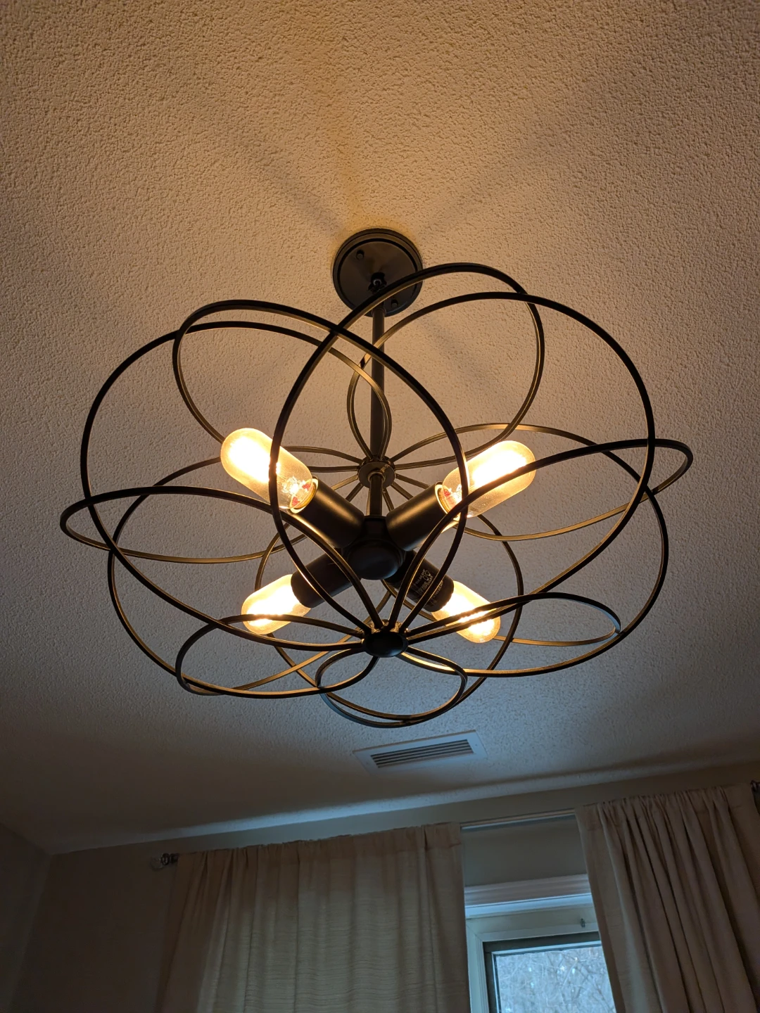 Black Metal Geometric Chandelier - photo 3