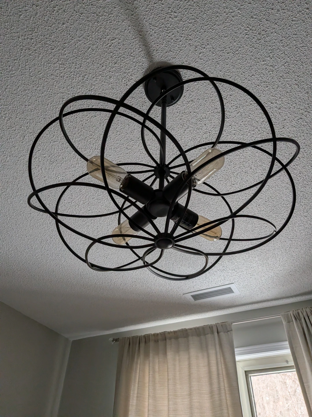 Black Metal Geometric Chandelier - photo 4