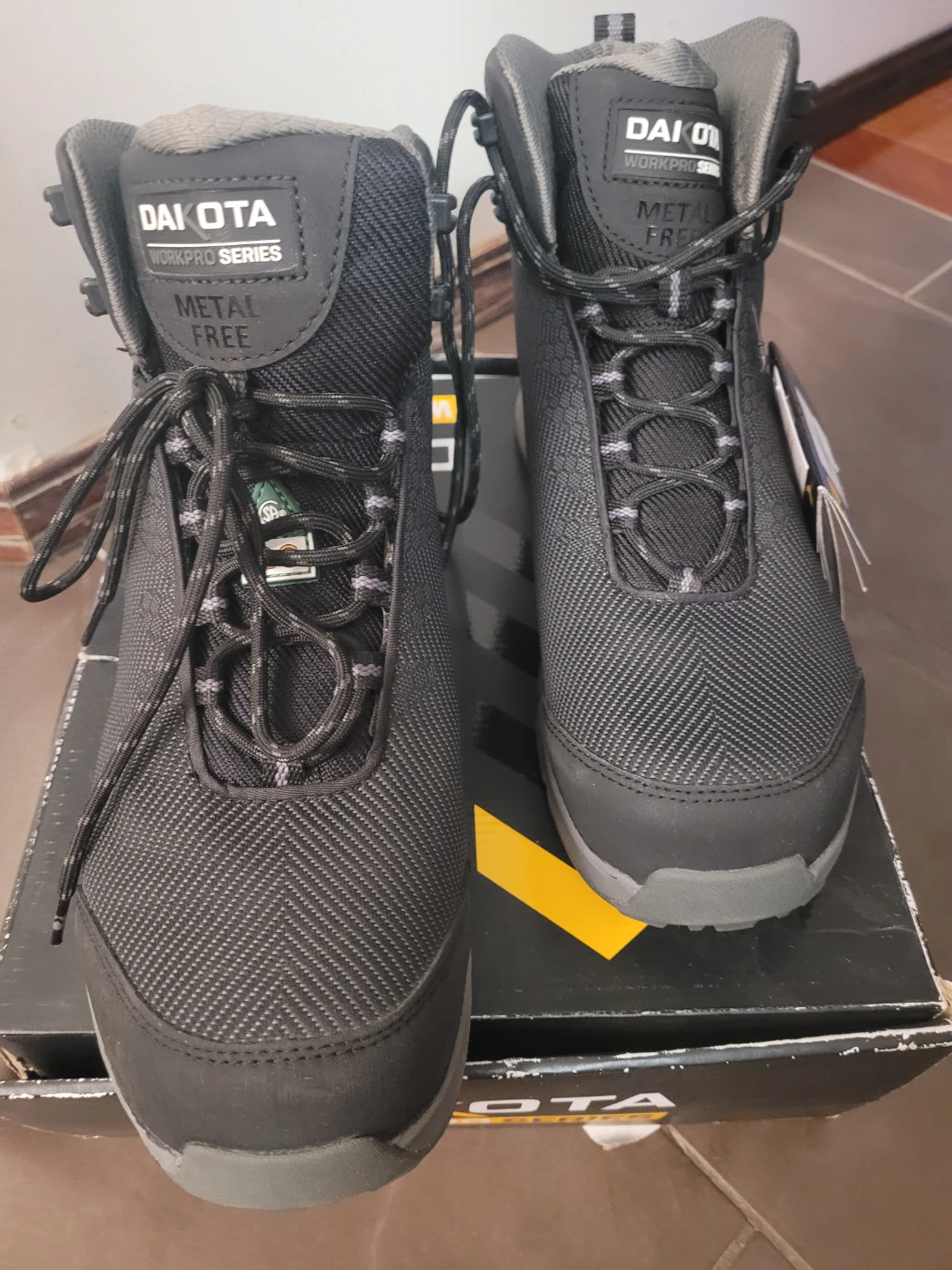 Dakota Men's Size 9.5 Work Boots - Black/Grey - photo 2