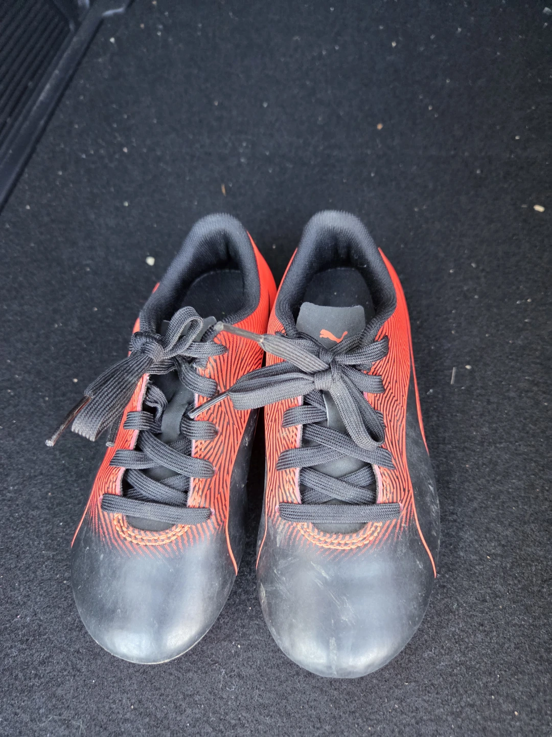Puma Red and Black Soccer Cleats - US Size 12