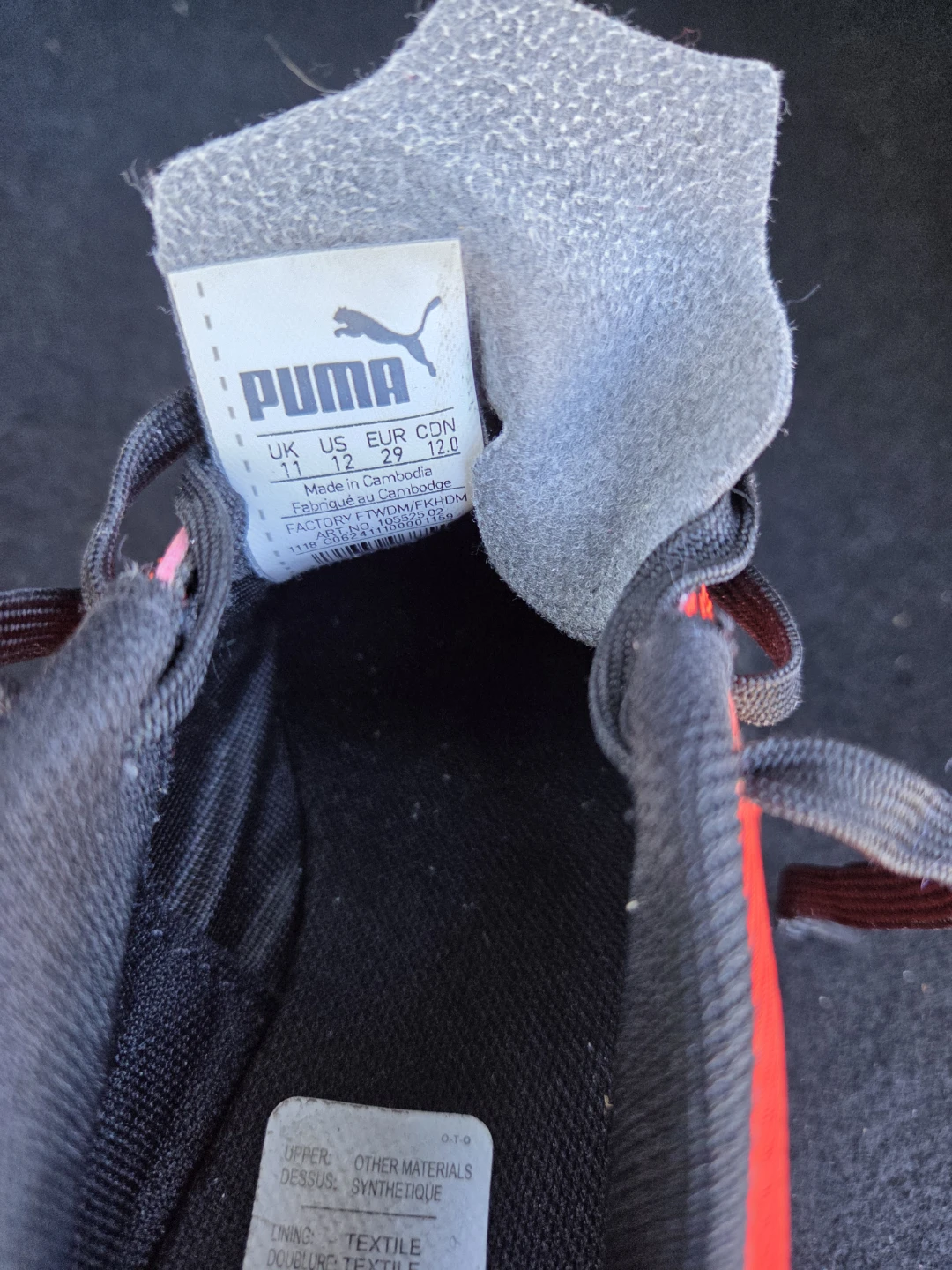 Puma Red and Black Soccer Cleats - US Size 12 - photo 2