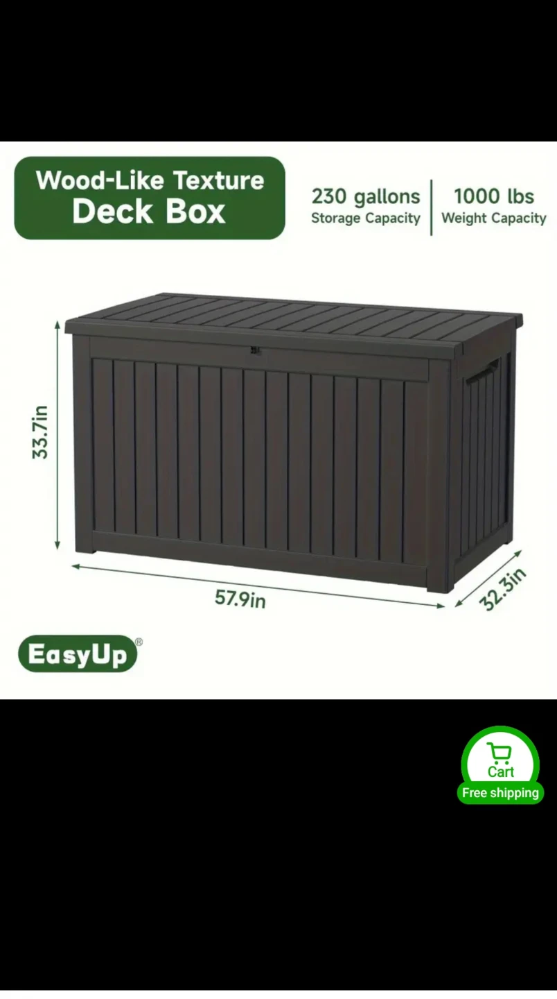 EasyUp Wood-Like Texture Deck Box
