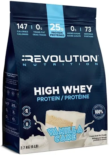 Revolution Nutrition High Whey Protein Vanilla Cake 5LBS