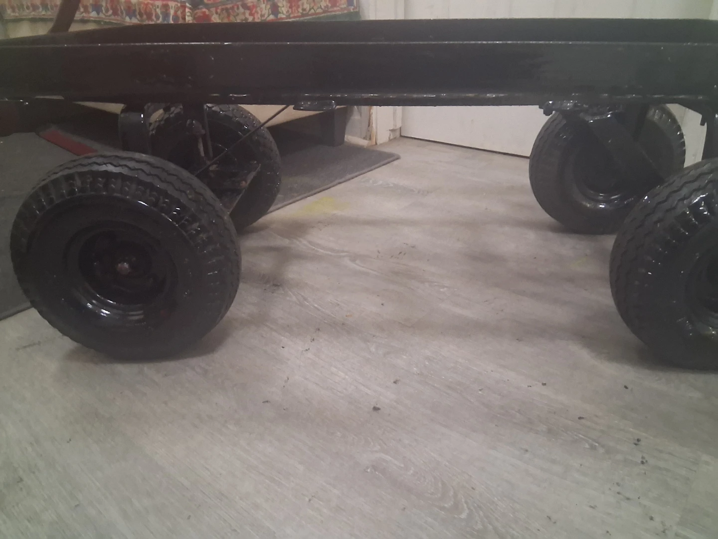 Black Utility Wagon with Four Wheels - photo 4