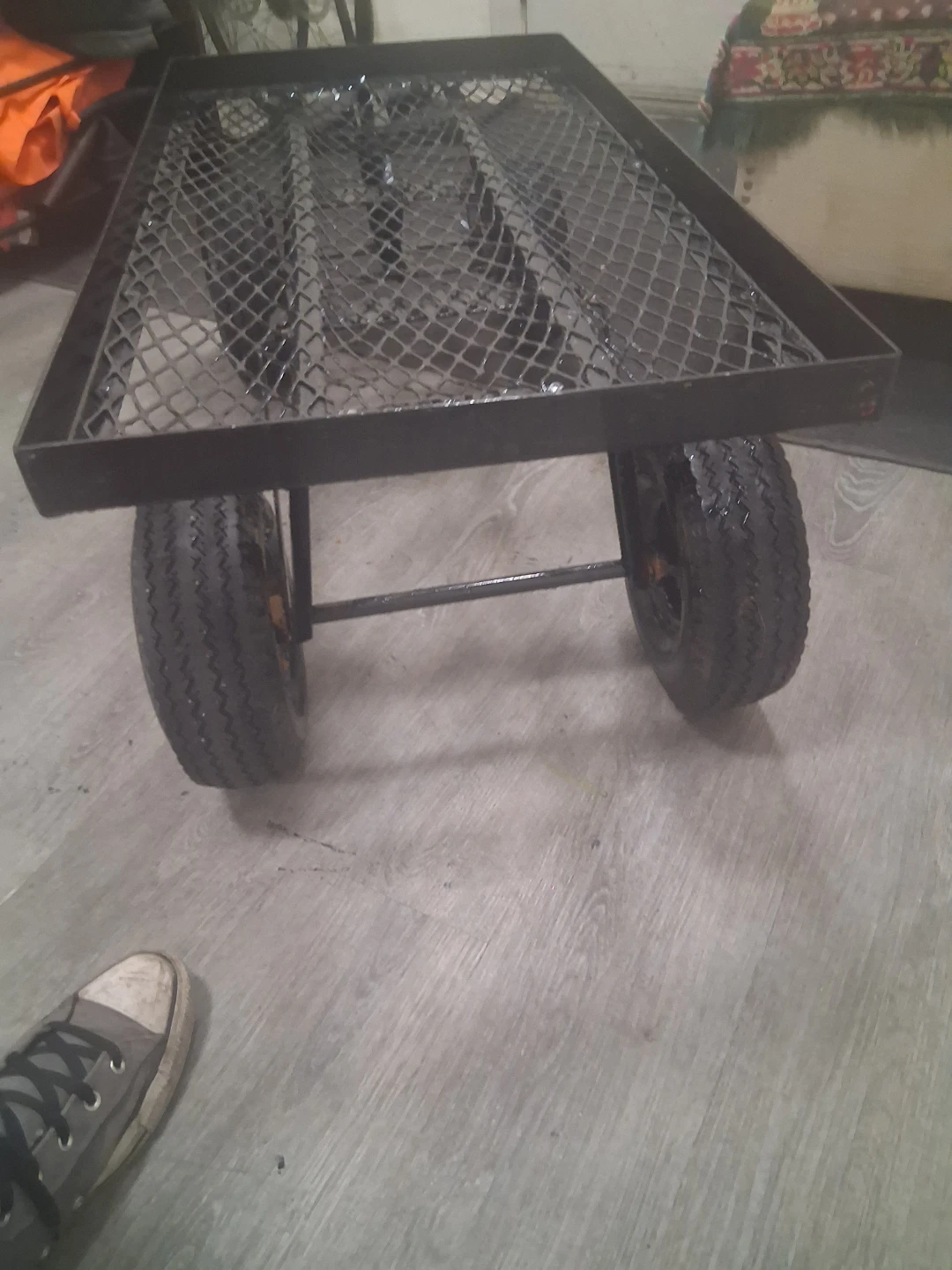Black Utility Wagon with Four Wheels - photo 5