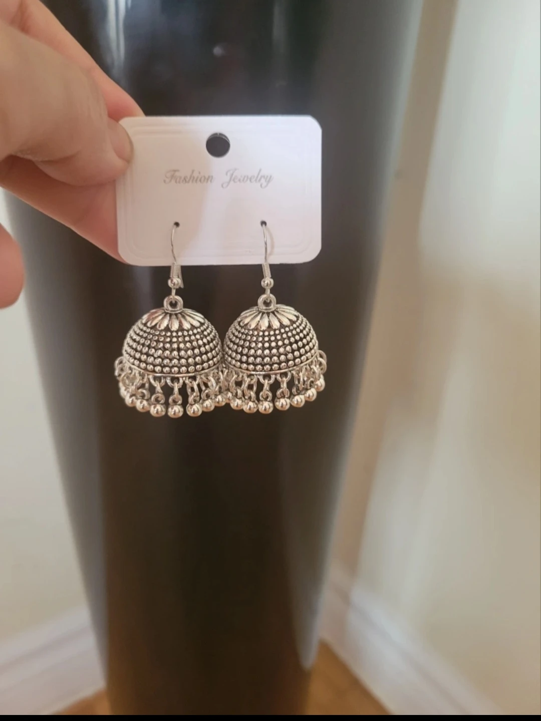 Silver Jhumka Earrings - photo 2