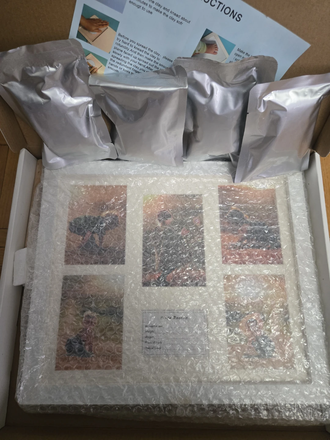 Baby Handprint and Footprint Photo Frame keepsake Kit - photo 3