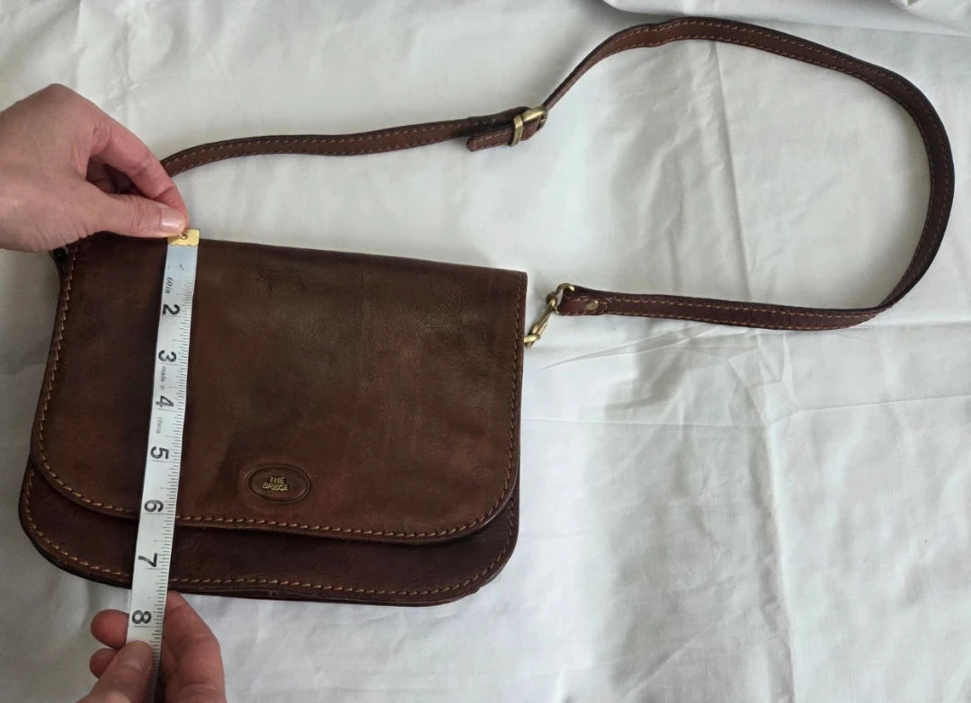 Vintage The Bridge Brown Leather Crossbody Bag - photo 2