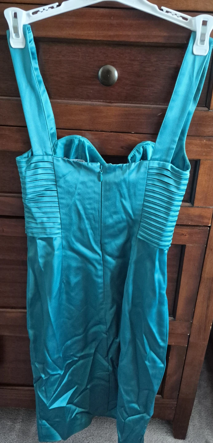 Marciano Teal Satin Cocktail Dress - photo 2
