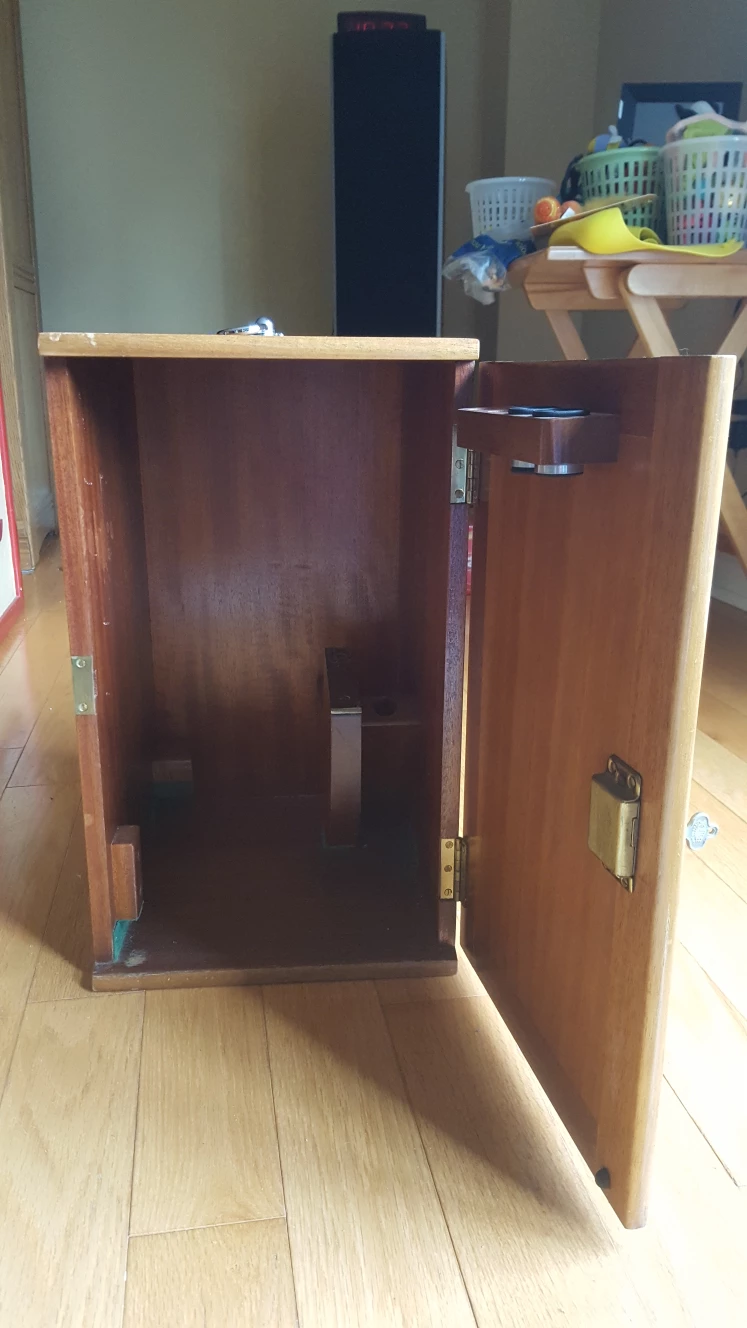 Vintage Wooden Lockbox Cabinet - photo 3