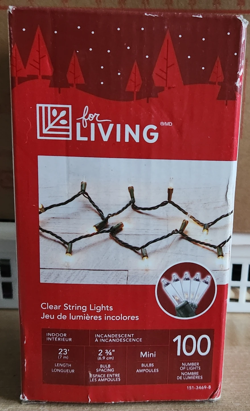 for LIVING 100 Clear Incandescent String Lights