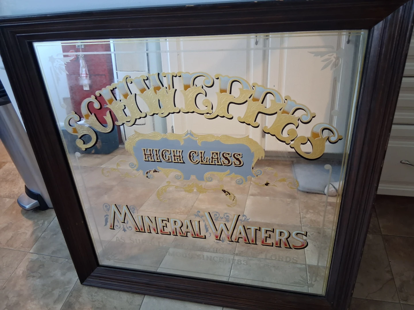 Schweppes High Class Mineral Waters Mirror