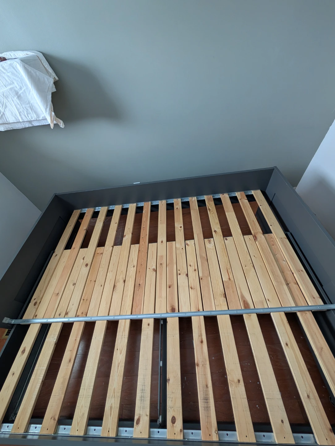 bed Frame with Wood Slats twin queen  adjustable bitwin 2 sizes - photo 5
